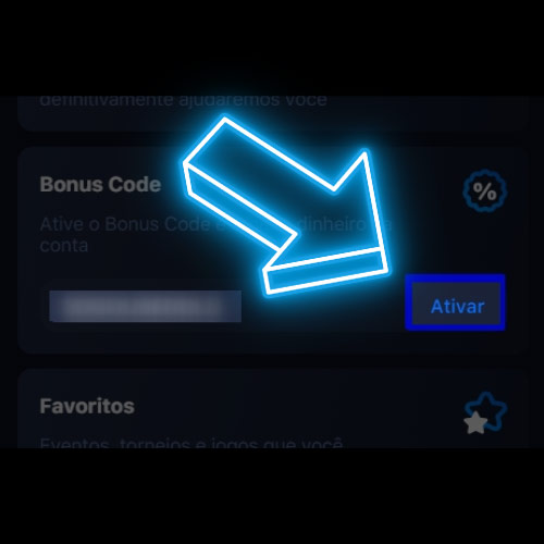 Agora você precisa Ativar o código promocional