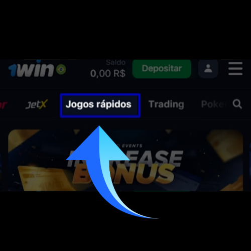 Clique na seção "Jogos rápidos"