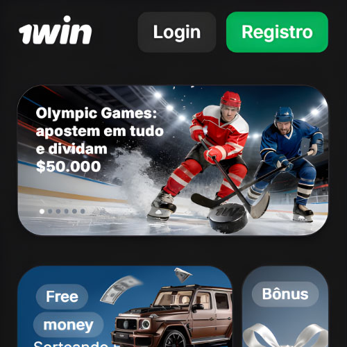 Instrução Visite o site oficial do 1win